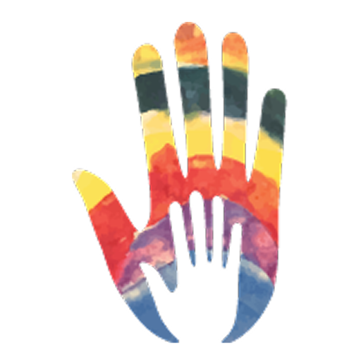 Multicolored handprint design